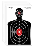 LAKINGO Paper Targets for Shooting Range - 14x22 Inch High-Visibility Bullseye & Silhouette Design - for Pistol, Rifle, Airsoft, BB Gun Practice - Essential Gun Range Accessories