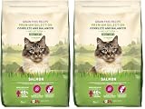 Marca Amazon - Lifelong - Alimento seco para Gatos Adultos con salmón Fresco, Receta sin Cereales - 3 kg (Paquete de 2)
