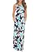 DUNEA Women's Maxi Dress Floral Printed Autumn Sleeveless Casual Tunic Long Maxi Dress (Small, Sleeveless-Green)