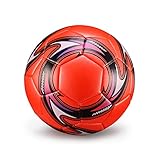 Portátil: este balón de fútbol de cuero PU es un balón de tamaño 5 y el diámetro es de aproximadamente 21,5 cm, por lo que es cómodo de transportar y fácil de almacenar cuando no lo usa.
