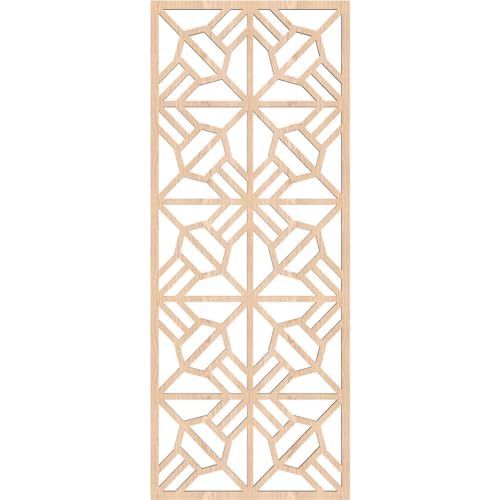 Image of Auburn Decorative Pierced Fretwork Wood Wall Panels, 11 3 /8 inchW x 29 3 /8 inchH x 1 /4 inchT, Red Oak