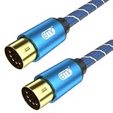EMK Cable MIDI de 5 pines compatible con teclado MIDI, fuente de sonido y otros equipos de música (8 m)