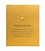 Baydurcan Friendship Star Necklace with Message Card Gift Card (Gold star)