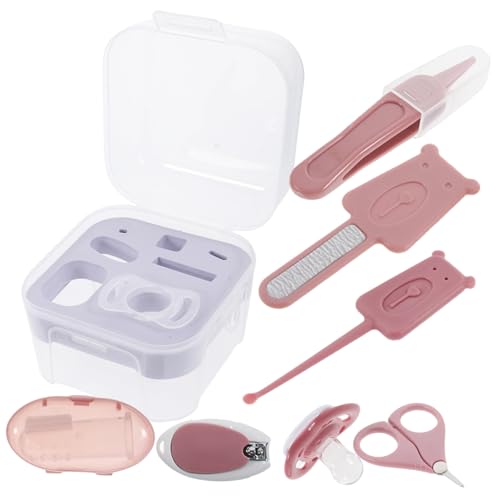 SUPVOX Baby Nail Clipper Kit Infant Nail Scissors Newborn Nail File Set Storage Box for Mom