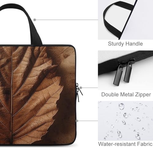 Bolso bandolera para laptop de 10 pulgadas color marrón miniatura 3