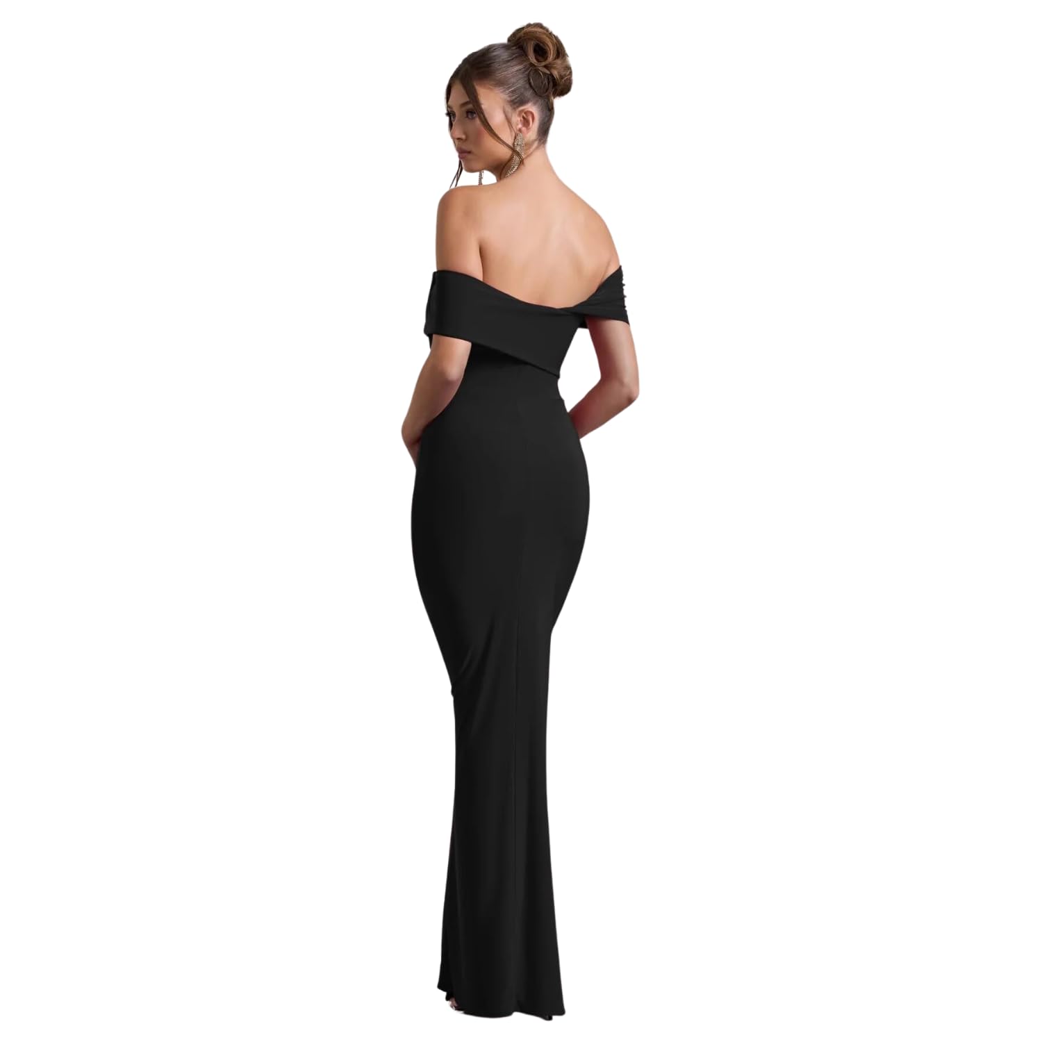 Women Partywer Bodycon Dress Off Shoulder Sleevless Dress-image-37