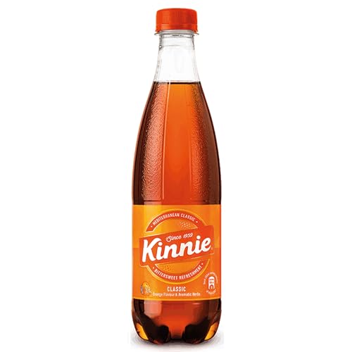 Kinnie - Classic Original Maltese Soft Drink, 12 x 500ml Bottles, Bittersweet Citrus Flavour, Sparkling Mediterranean Beverage, Low in Sugar and Caffeine-Free, Made in Malta