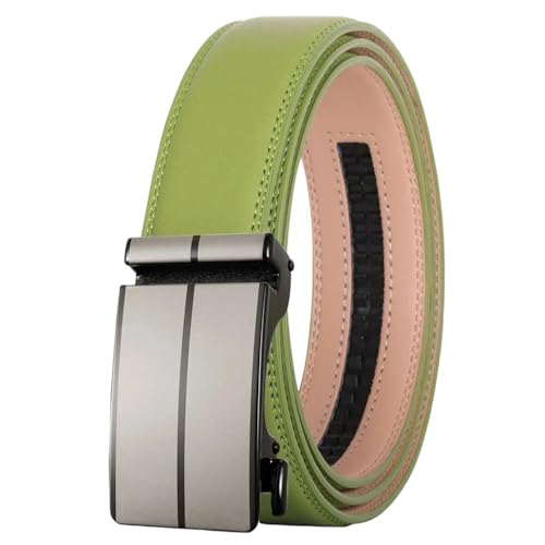 Blue Leather Leather Belt For Men Handcrafted Sliding Ratchet Belt Ply36-24850-S14 120cm