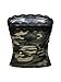 WDIRARA Women's Camo Print Contrast Lace Trim Bandeau Tops Strapless Sleeveless Ruched Side Casual Summer Tube Multicolor 2XL