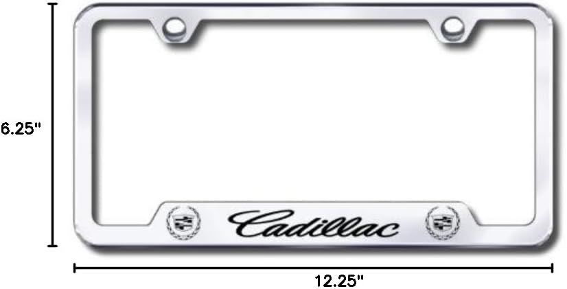 AU-TOMOTIVE GOLD Cadillac Notched License Plate Frame