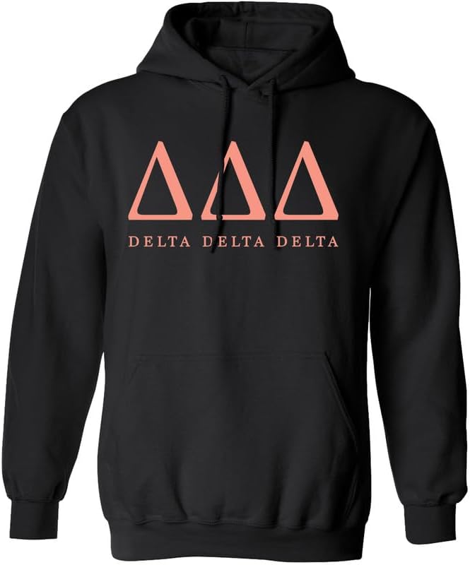Delta Delta Delta Hoodie - Tri Delta Pink Personality Sweatshirt