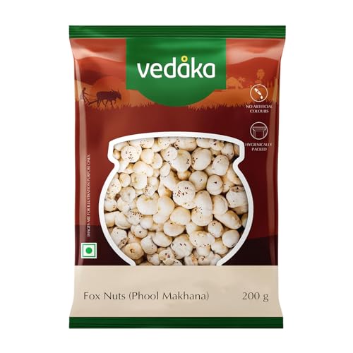 Image of Amazon Brand - Vedaka Fox Nuts (Phool Makhana) | 200 g | Light & Crunchy | No Artificial Flavours & No Preservatives