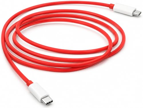 Image of Smolink 80W Type C to C Red Cable | Compatible with Oneplus | Nord Power 5G Delivery for SuperVOOC | Original Ultra-Fast Charging