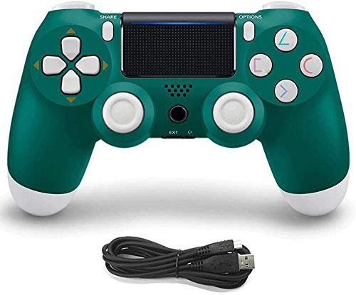 Game Controller for PS4 Wireless Gamepad for PS4/PS4 Pro/PC and Laptop with Vibration and Audio Function, Mini LED Indicator, High-Sensitive Controller with Anti-Slip(Alpine Green)