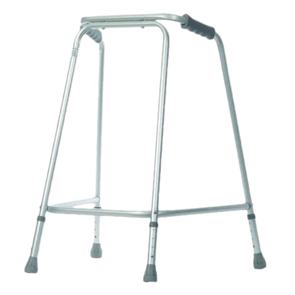 Lekka aluminiowa rama do chodzenia – 860-960 mm regulowana wysokość – duża – antypoślizgowe gumowe tulejki – pomoc w rehabilitacji – ergonomiczne uchwyty – 180 kg (28 kamieni) limit wagowy