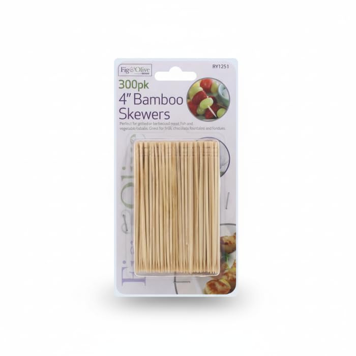 Pinchos de bambú para brochetas de frutas y platos de fiesta en catering, 300 palitos