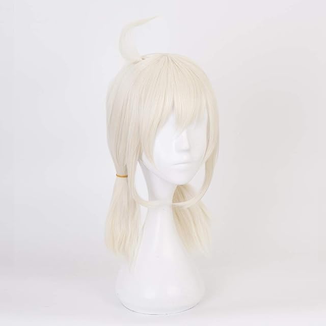 Foto 3 de 6 de Peluca Cosplay Anime, Peluca Genshin Impact, Peluca con Capucha Gratuita, Para Halloween, Fiesta, Carnaval