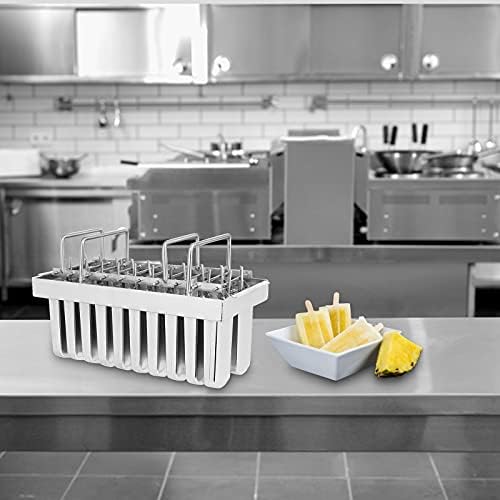 Dyna-Living 20pcs Stainless Steel Molds for Popsicles Maker Ice Lolly Ice Cream Pops Bars Stick Holder with Lid Single Cup Capacity 108g,100Pcs Popsicle Sticks,Cleaning Brush