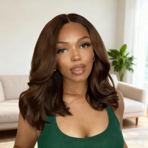 Douyin Brown Bob Wig Human Hair 13x4 Body Wave HD