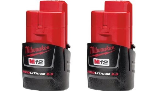 Image of Milwaukee 48-11-2420 (2 PACK) M12 RED LITHIUM 2.0 12-Volt Cordless Battery