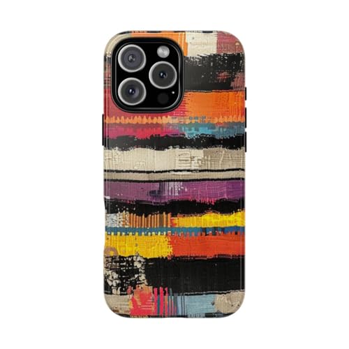 Coque iPhone 16 Pro Max finition brillante haut de gamme motif tissé