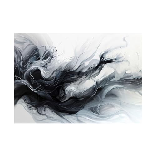 Art abstrait simple pour transformer un mur vide en salon moderne