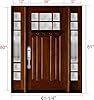 BGW Doors - Exterior Wood Door Craftsman Style Pre-Hung Pre-Finished Entry Door with 12 Inch Sidelights H- Righthand Swing 12x36x12x80 #4