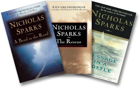 Nicholas Sparks Love Stories Three-Book Set (A Bend In the Road, The Rescue, Message in a Bottle) Mass Market Paperback – October 1, 2003