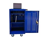 Workington 30-Bay Mobile School Charging Cart Station for Chromebook, Tablet and Laptop Computer wit