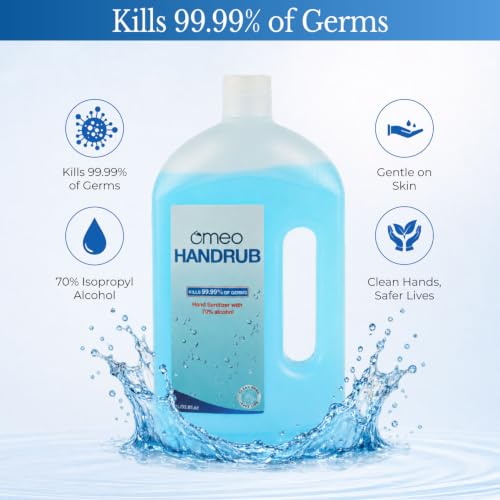 Image of Bjain Handrub Liquid Hand Instant Sanitizer 1 litre, Refill Pack, 70% Alcohol| Skin Friendly, Safe for Kids| 99.99% Germs Free Protection, Anti Bacterial| Advance Formula, Quick Dry