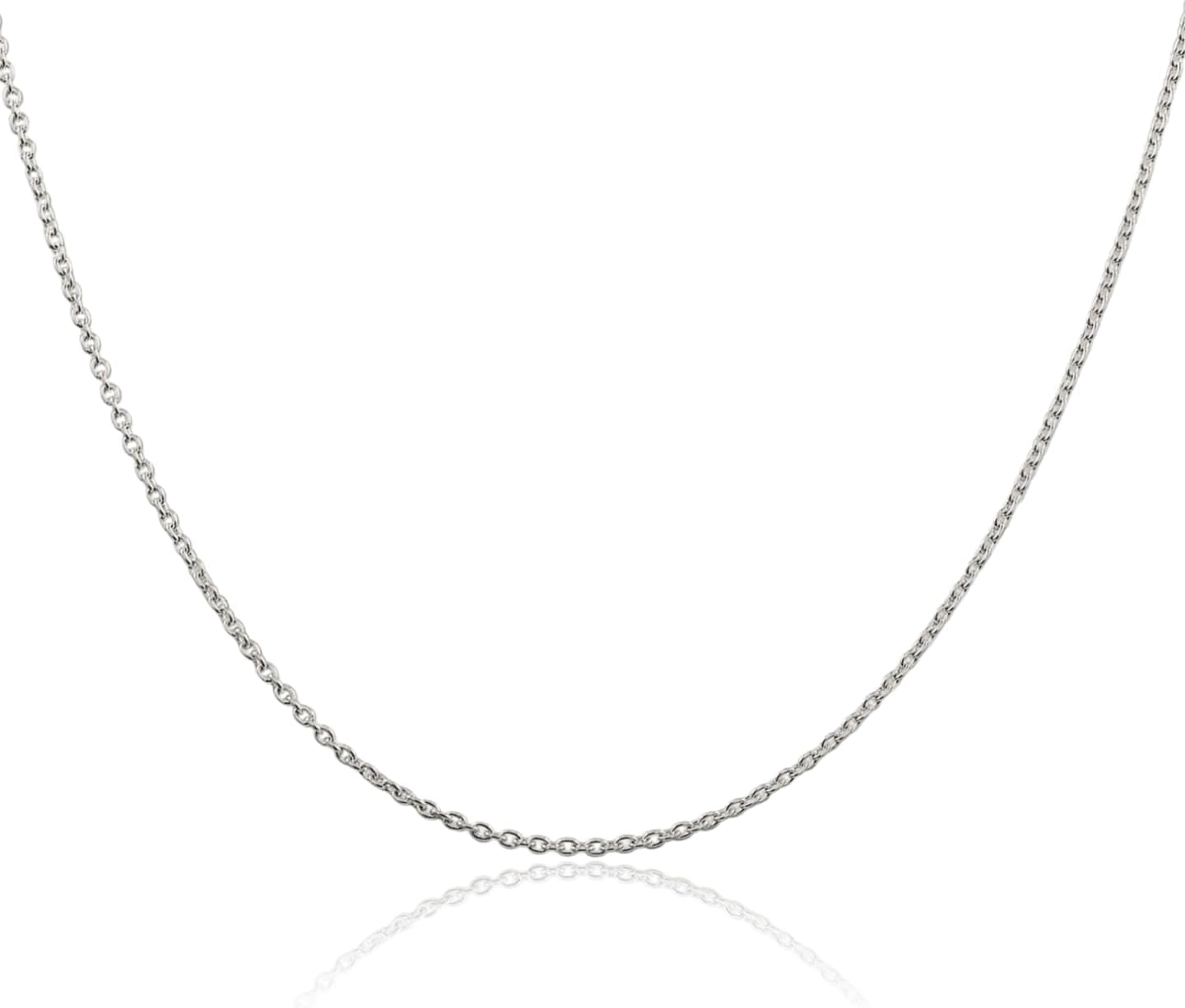 IceCarats 925 Sterling Silver Round 1.5mm Thin Cable Chain Necklace Polished