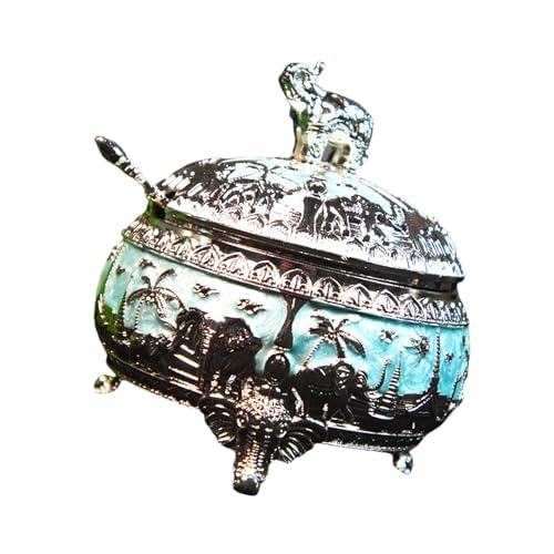 Sucrier en métal design éléphant, objet d'art de table de luxe - 7