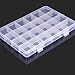 Adjustable 24 Compartment Slot Plastic Storage Box Jewelry Tool Container