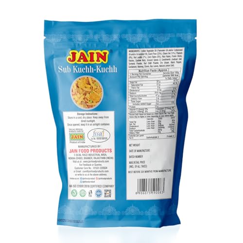 Image of JAIN Sub Kuchh-Kuchh Mixture, Size - 1Kg, Zipper Packing, Namkeen Mix Loaded with Chana Dal, Lentils, Sev, Flakes, Peanuts & Raisins in a Signature Masala Coat, Ready to Eat