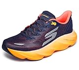 Skechers Men's Aero Burst Sneaker, Navy/Orange, 12