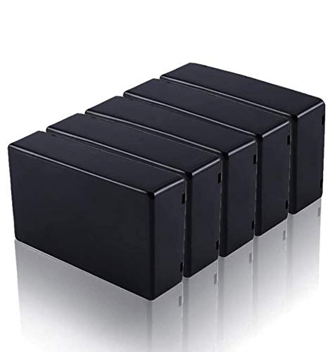 5 unids 100x60x25mm cubierta de plástico Proyecto electrónico caja de instrumentos DIY Power Junction Box Negro Cover