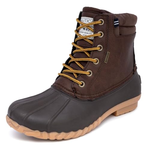 Nautica Mens Duck Boots - Waterproof Shell Insulated Snow & Rain Boot - Winter Shoe - Channing-Tan...