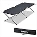 Purenity Folding Military Bed Portable Sport Camping COT With Free Storage Bag (Black)