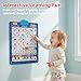 Bilingual Talking Wall Chart for Kids, English and Spanish Wall Chart for Kids, Talking English Learning Board for Children 3+ (Blue+Red)