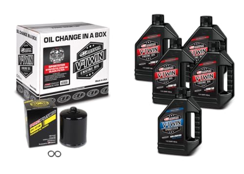 V-Twin Oil Change Kit Synthetic w/Black Filter, Sportster