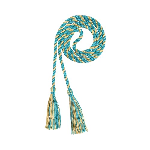 Image of Graduation Honor Cord - Teal /ROMANGOLD - Every School Color Available - Made in USA