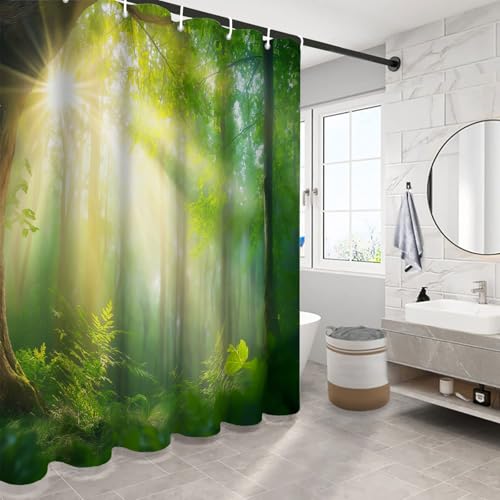 Rideau de douche lavable en machine 180x200 anti-moisissure - 5