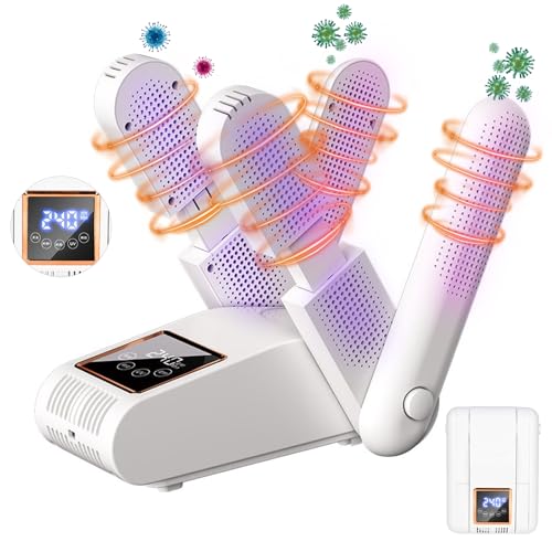 SternSinn Asciuga Scarpe Elettrico Asciuga Stivali Pieghevole Asciuga Scarponi in Modo Veloce Asciuga Scarponi in Modo Veloce con con Timer e Luce UV per Scarpe Guanti Calzini Doppio Antibatterico