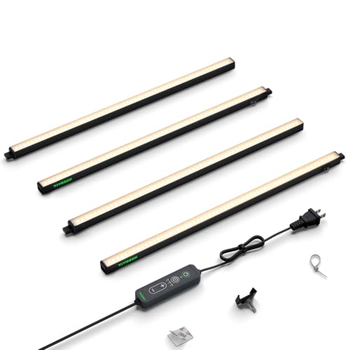 Image of VIVOSUN T5 Grow Lights for Indoor Plants, 3000K Full Spectrum, 2FT, 4-Pack