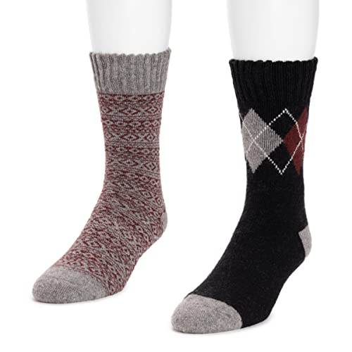 MUK LUKS Men's 2 Pair Pack Wool2