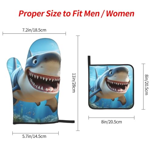 Maniques requin imperméables pour ne plus se brûler avec les plats du four - 3