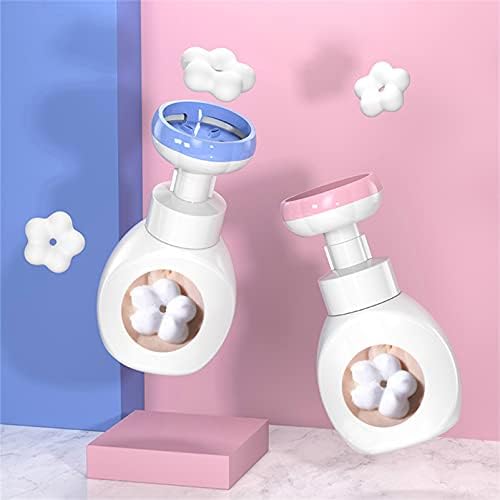Flybloom Flower Soap Dispenser Push Type Flower Shaped Foam Bottle Bathroom Travel Foam Dispenser Bottle(Pink)