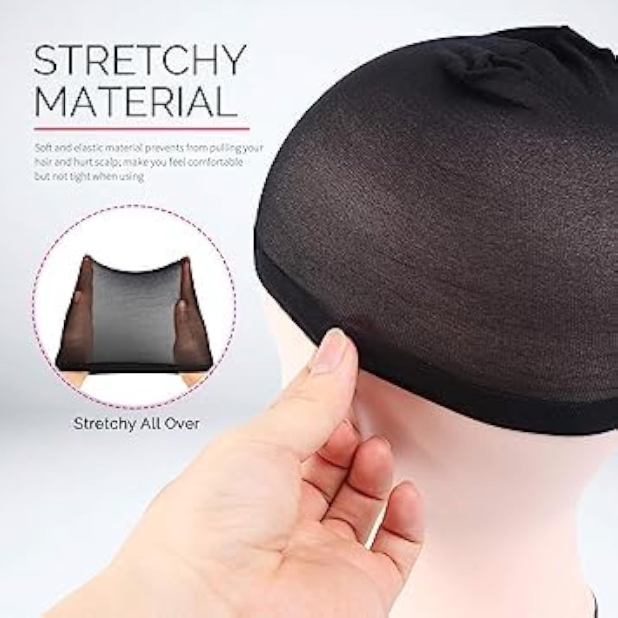 Stretchy Nylon Wig Caps for Women and Men