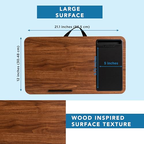 Image of LAPGEAR Home Office Lap Desk - Espresso Woodgrain, Fits 15.6 inch Laptops, Home Office (Pack of 6)