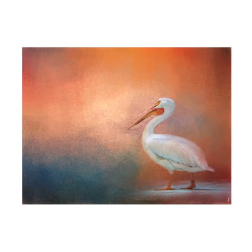 Pelican Walk by Jai Johnson, 35x47-Inch Canvas Wall Art by Trademark Fine Art - Used condition - Image 2